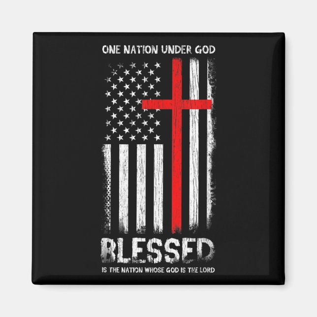 Eine Nation unter Gott USA Patriot Veteran Magnet (Vorne)