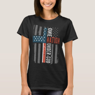 Eine Nation unter Gottes amerikanischer Flagge Jes T-Shirt