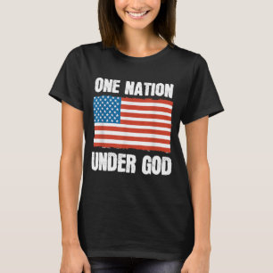 Eine Nation unter Gottes amerikanischer Flagge Pat T-Shirt