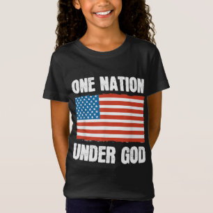Eine Nation unter Gottes amerikanischer Flagge Pat T-Shirt