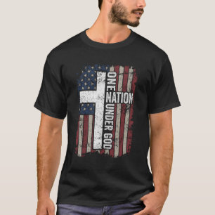 Eine Nation unter Gottes Christlicher Anbetung Usa T-Shirt