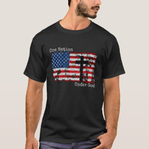 Eine Nation unter Gottes Christlicher Cross Americ T-Shirt