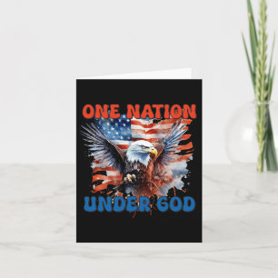Eine Nation unter Gottes Flag 4. Juli Patriotic Ch Karte
