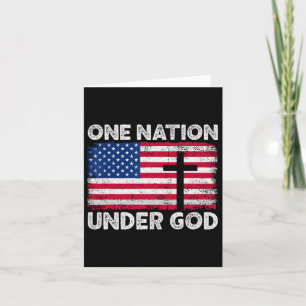 Eine Nation unter Gottes Flag 4. Juli Patriotic Ch Karte