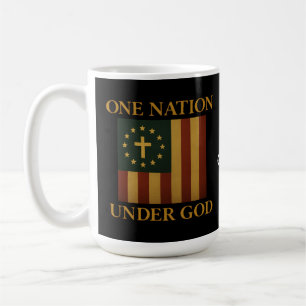 Eine Nation unter Gottes Flagge Patriotisch Christ Kaffeetasse