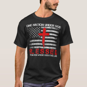 Eine Nation unter Gottes gesegnetes Patriotisches T-Shirt
