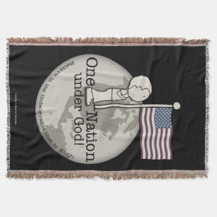 Eine Nation unter Gottes-Kleiner Junge unter US-Fl Decke