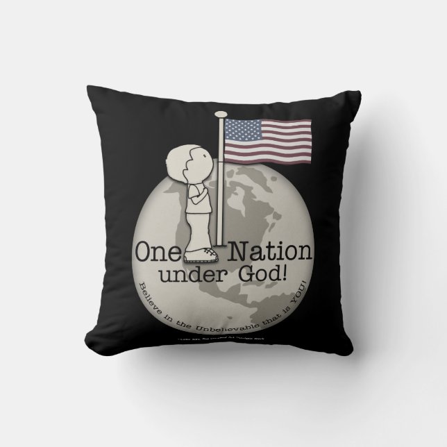 Eine Nation unter Gottes-Kleiner Junge unter US-Fl Kissen (Vorderseite)