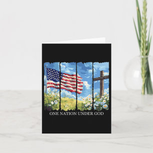 Eine Nation unter Gottes Überqueren der US-Flagge  Karte