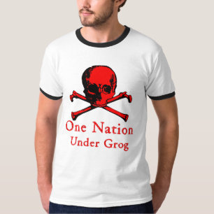 Eine Nation unter Grog-T - Shirt (rotes Füllebild)