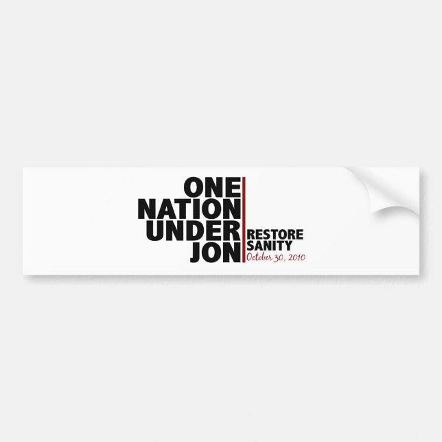 eine Nation unter jon (Stewart) Autoaufkleber (Vorne)