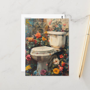 Eine natürliche Toilette Postkarte