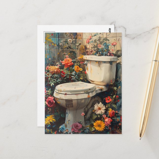 Eine natürliche Toilette Postkarte (Vorderseite/Rückseite Beispiel)
