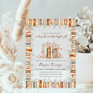 Eine neuartige Art von Liebe Buch-Themed Floral Br Acryleinladungen