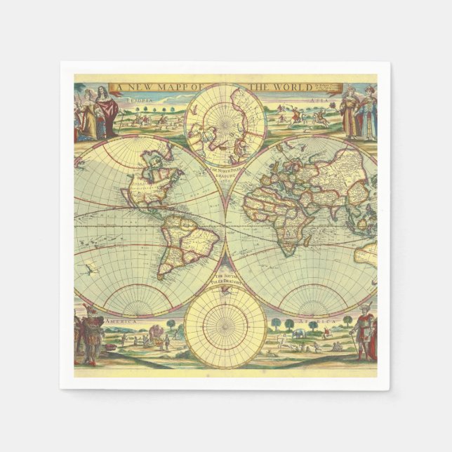 Eine neue App der Welt - Atlas Serviette (Vorderseite)