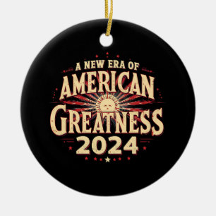 Eine neue Ära amerikanischer Größe 2024 Trump gewa Keramik Ornament