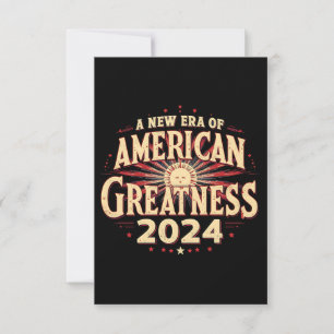 Eine neue Ära amerikanischer Großzügigkeit 2024 - Dankeskarte