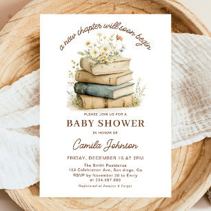 Eine neue Ära beginnt Bücher Baby Shower Einladung