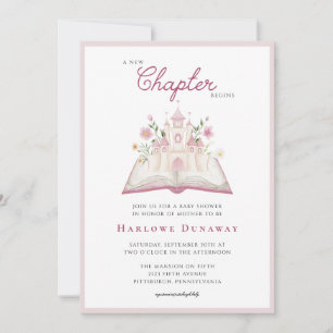 Eine neue Geschichte beginnt Storybook Baby Shower Einladung