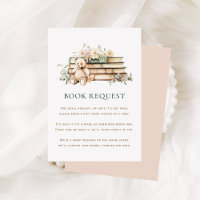 Eine neue Kapitel Floral Book Request Card