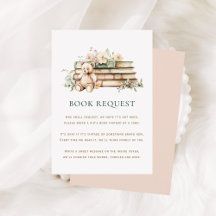 Eine neue Kapitel Floral Book Request Card