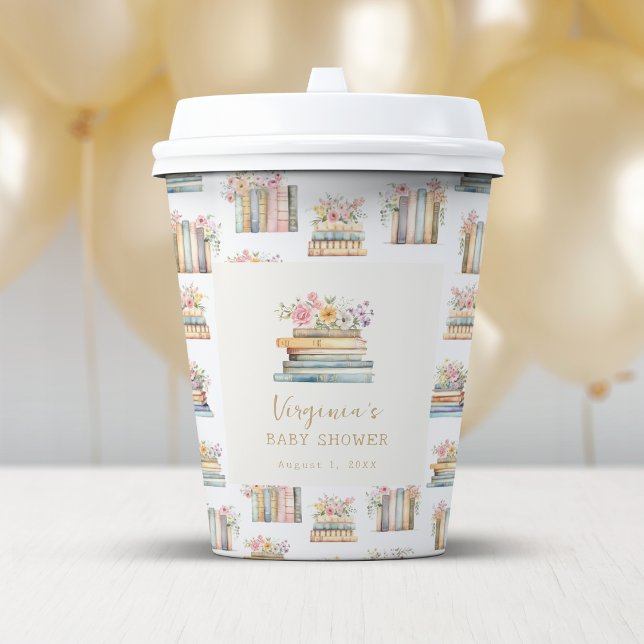 Eine neue Kapitel-Wildblume bucht Kinderdusche Pappbecher (A New Chapter Wildflower Books Baby Shower Paper Cups by Painted Paperie
)