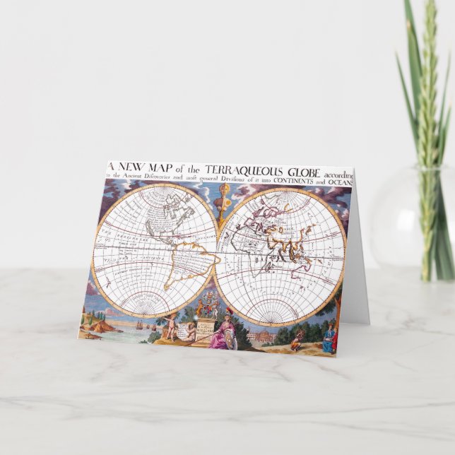 Eine neue Karte der Grußkarte für den Globe (Vorderseite)