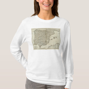 Eine neue Karte der Königreiche von Spanien und T-Shirt