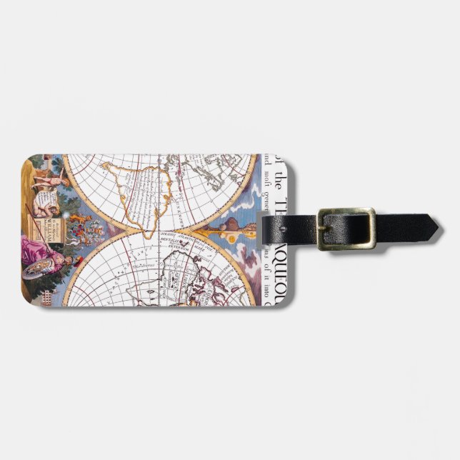 Eine neue Karte des fürchterlichen Globe-Gepäckanh Gepäckanhänger (Vorderseite horizontal)