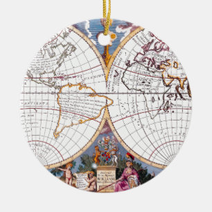 Eine neue Karte des fürchterlichen Globe-Ornaments Keramik Ornament