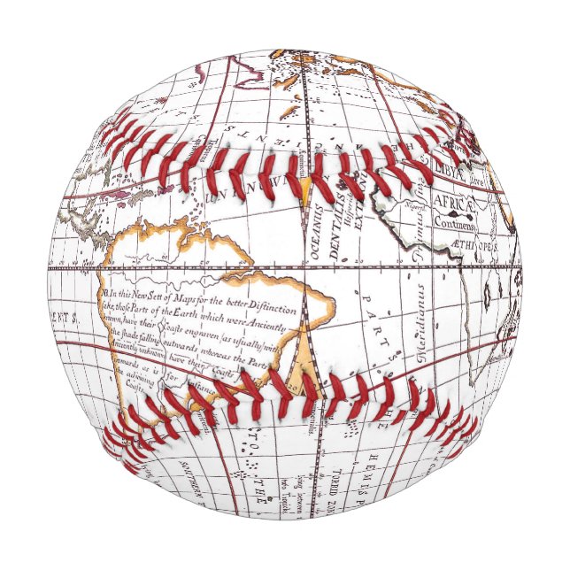 Eine neue Karte des Terraqueus Custom Baseball (Rückseite)