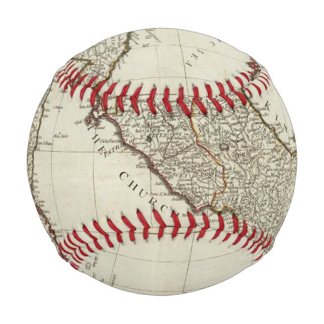 Eine neue Karte Italiens mit den Inseln Siziliens Baseball (Vorderseite)