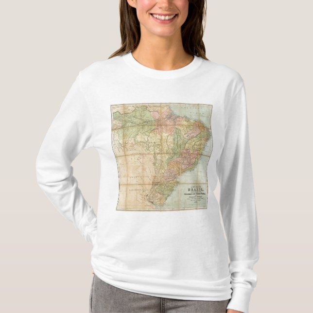 Eine neue Karte von Brasilien T-Shirt (Vorderseite)