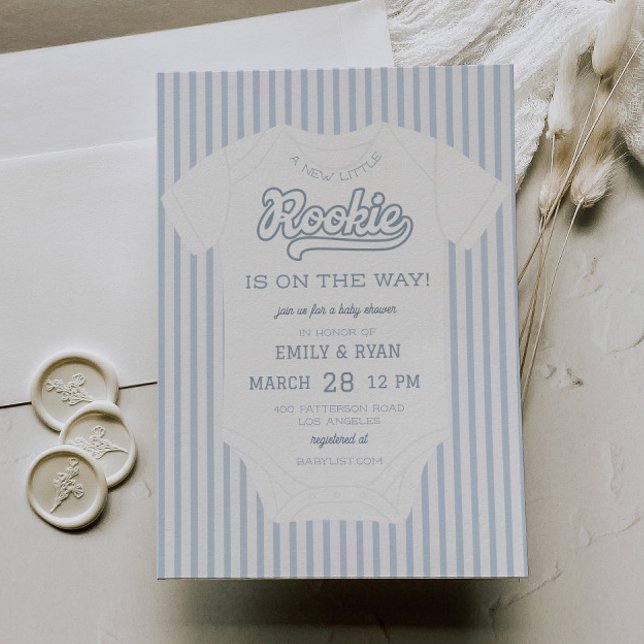 Eine neue kleine Rookie Baby Dusche Einladung (Von Creator hochgeladen)