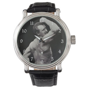Eine neue Pose von StrongMen Eugen Sandow Bodybuil Armbanduhr