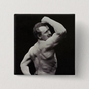 Eine neue Pose von StrongMen Eugen Sandow Bodybuil Button