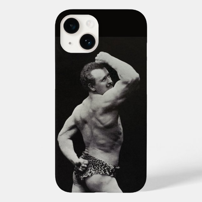 Eine neue Pose von StrongMen Eugen Sandow Bodybuil Case-Mate iPhone 14 Hülle (Rückseite)