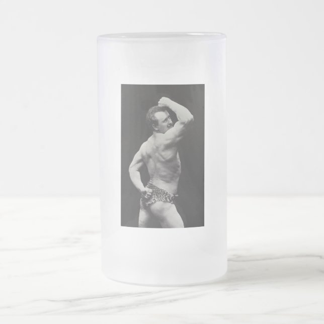 Eine neue Pose von StrongMen Eugen Sandow Bodybuil Mattglas Bierglas (Mittel)