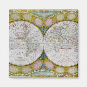 Eine neue und korrekte Karte der Welt, 1770-97 Magnet