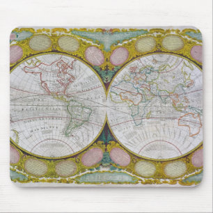 Eine neue und korrekte Karte der Welt, 1770-97 Mousepad