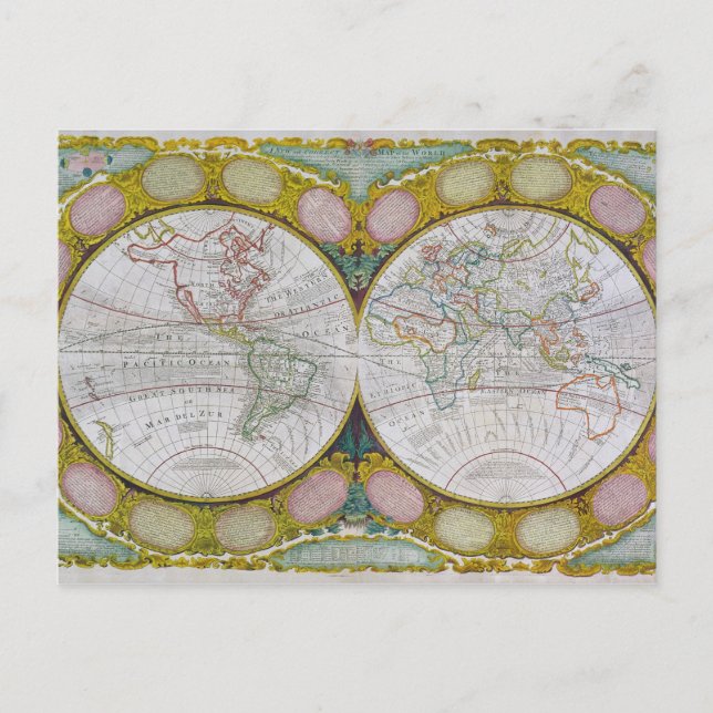 Eine neue und richtige Karte der Welt, 1770-97 (Vorderseite)