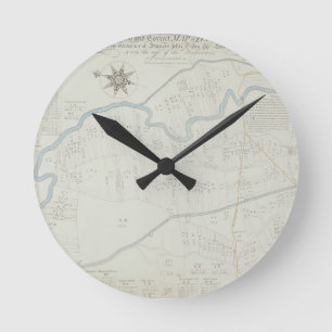 Eine neue und richtige Karte von Hackney Marsh, 17 Runde Wanduhr