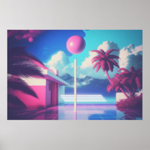 Eine neue Welle der Nostalgie: Eine Vaporwave-Reis Poster