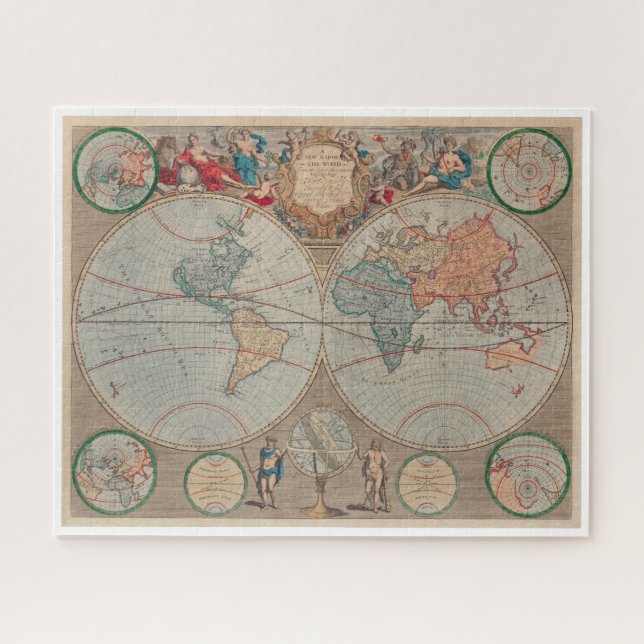 Eine neue Weltkarte (1720) von John Senex (Horizontal)