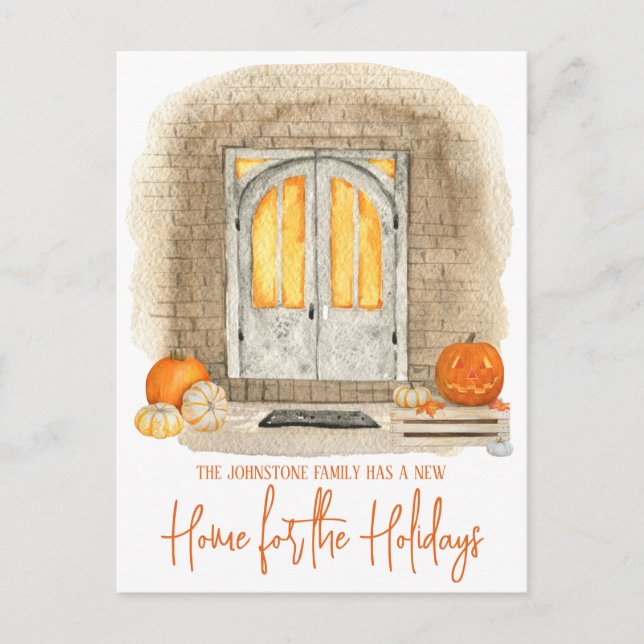 Eine neue Zuhause für die Halloween-Ankündigung Postkarte (Vorderseite)