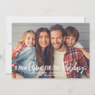 Eine neue Zuhause für die Weihnachtskarte des Foto Einladung