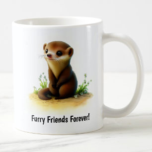 Eine Niedliche 3D-bemalte Weasel-Kaffee-Tasse Kaffeetasse