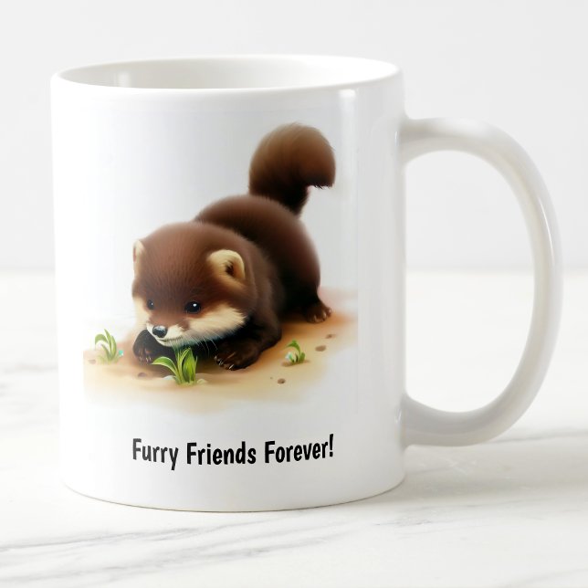 Eine Niedliche 3D-Tasse mit anstrichtem Sable-Coff Kaffeetasse (Von Creator hochgeladen)