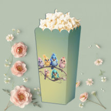 Eine niedliche Cartoon-Vogelparade in lebhaften Fa