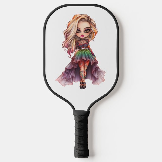 Eine Niedliche Girl Halloween Design Collection 11 Pickleball Schläger (Vorderseite)